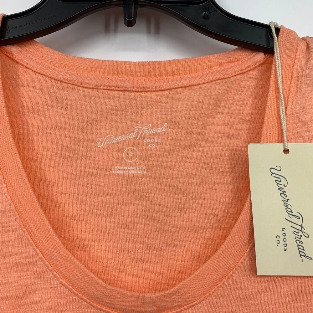 Universal Thread T-Shirt Dress Coral Orange Short Sleeve NWT - Picture 6 of 11